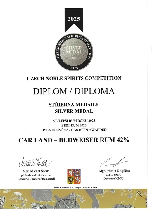 Diplom: Rum — stříbrná medaile, CNSC 2025